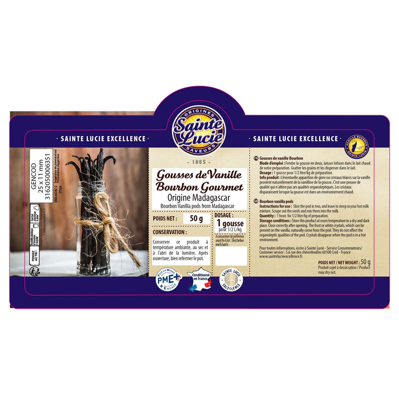 Sainte Lucie Vanilla Pods Bourbon 50g (British brand)