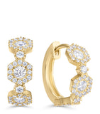 David Morris gold hexagon hoop earrings with diamonds 10mm, UK version