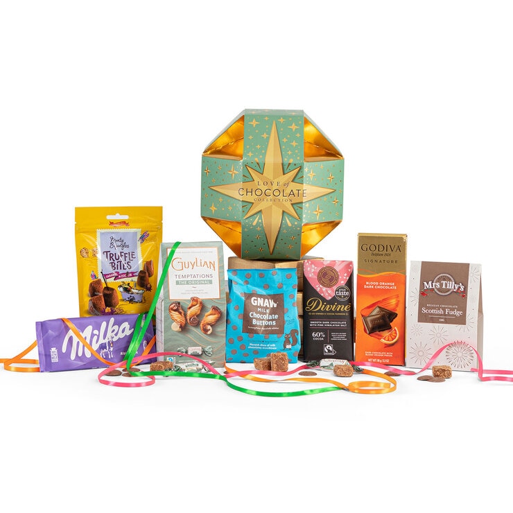 Todhunter chocolate bauble gift set 796g, imported from the UK