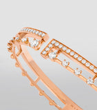 Marli New York medium rose gold and diamond bangle, UK version
