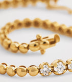 Jennifer Meyer yellow gold diamond tennis bracelet - British product