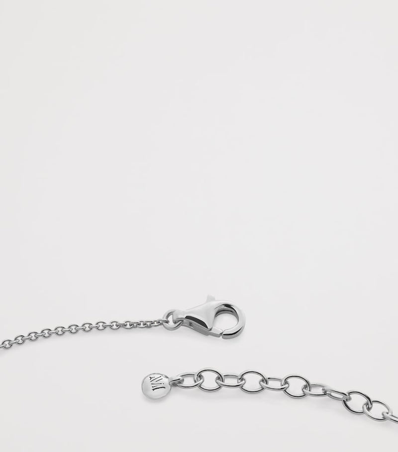 Monica Vinader sterling silver Siren Muse disc chain necklace, imported from the UK