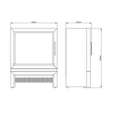 Flare Qube electric stove black 2kW, imported from the UK