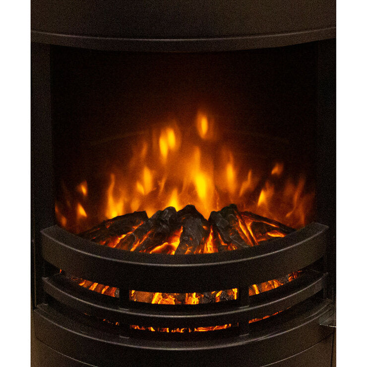 Flare Tunstall electric cylinder stove black 2kW, UK version