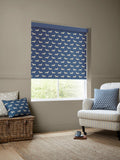 Emily Bond Indigo Peggy roller blind, UK version