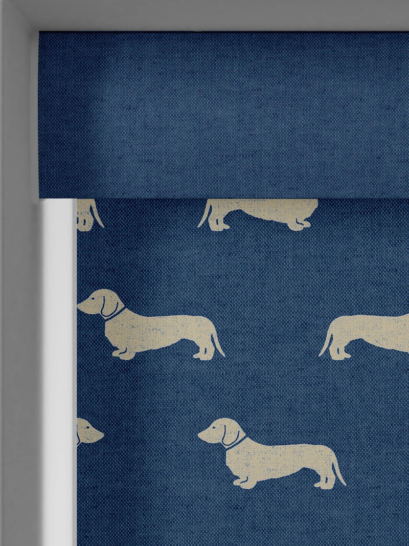 Emily Bond Indigo Peggy roller blind, UK version