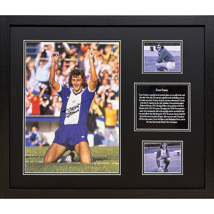 Trevor Francis signed framed Birmingham City photograph Allstarsignings, imported from the UK