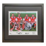 Allstarsignings Arsenal back four signed framed photograph, imported from the UK