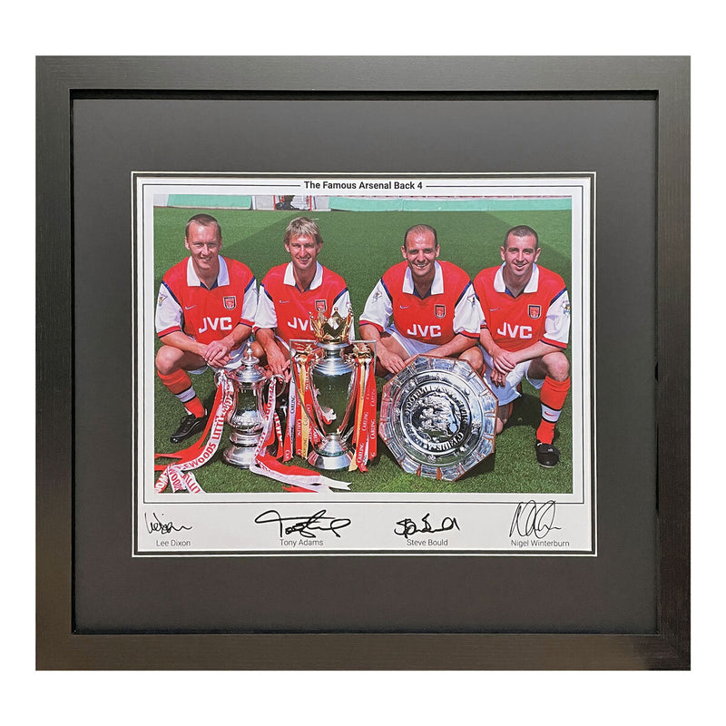 Allstarsignings Arsenal back four signed framed photograph, imported from the UK