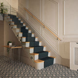 Rothley handrail kit oak wood finish 3600mm, UK version