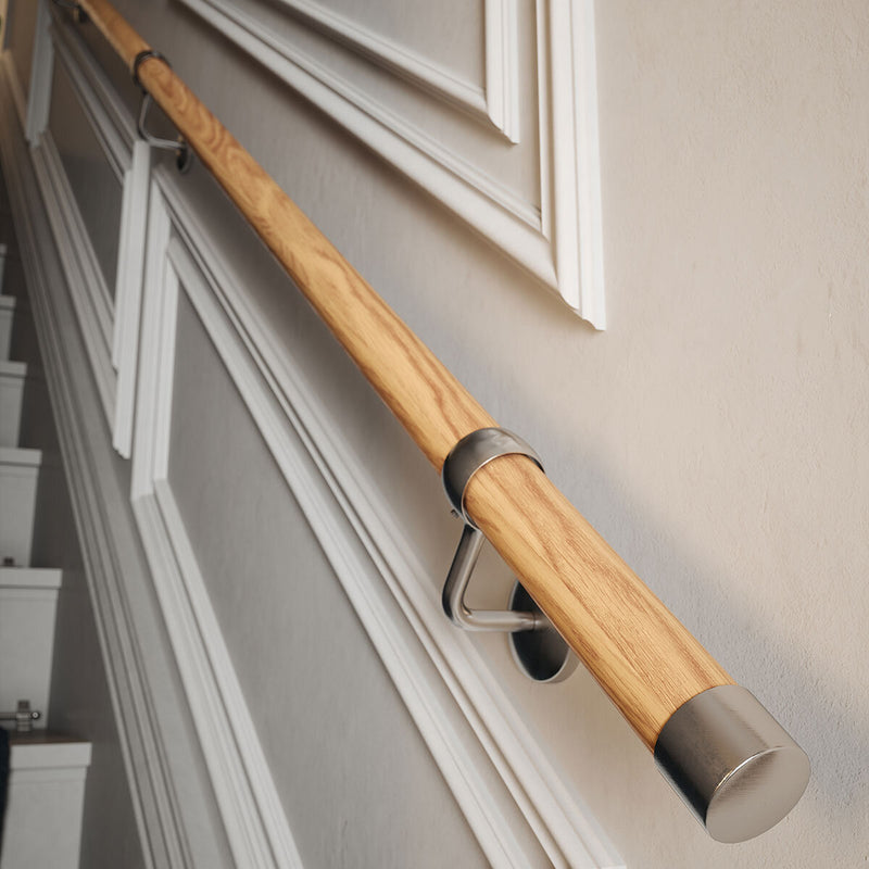Rothley handrail kit oak wood finish 3600mm, UK version