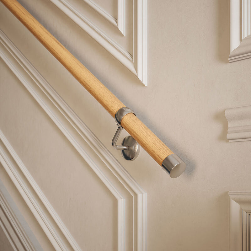 Rothley handrail kit oak wood finish 3600mm, UK version