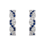 Costco sapphire diamond hoop earrings 14ct white gold, imported from the UK