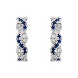 Costco sapphire diamond hoop earrings 14ct white gold, imported from the UK