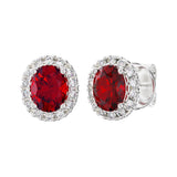 Costco ruby diamond earrings oval cut 14ct white gold, imported from the UK