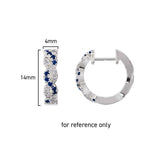 Costco sapphire diamond hoop earrings 14ct white gold, imported from the UK