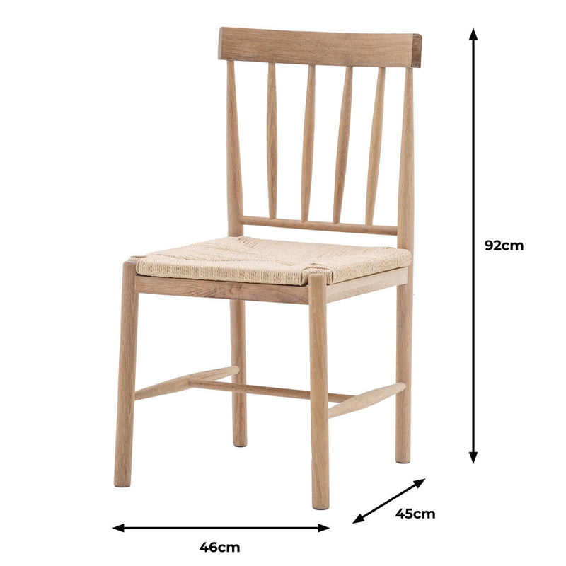 Gallery Eton rope dining chair 2 pack (British brand)