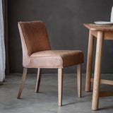 Costco UK Gallery Tarnby Brown Leather Dining Chair, 2 Pack- Buy online at McGrocer