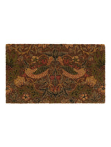 Next Morris & Co Red Strawberry Thief Coir Doormat 75cm x 45cm- Buy online at McGrocer