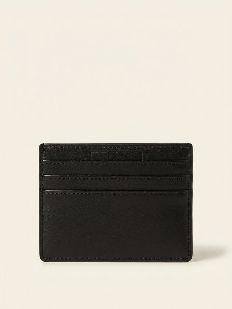 Vivienne Westwood black charm card holder with orb hardware, imported from the UK