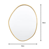 Gallery gold pebble mirror 70x90cm - British product