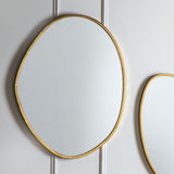 Gallery gold pebble mirror 70x90cm - British product