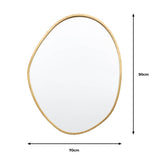 Gallery gold pebble mirror 70x90cm - British product