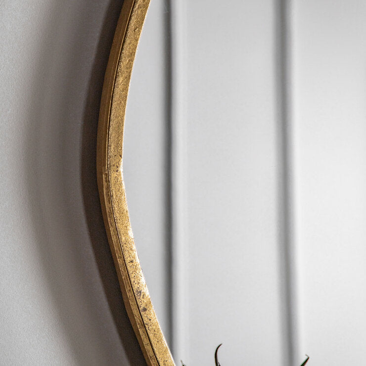 Gallery gold pebble mirror 70x90cm - British product