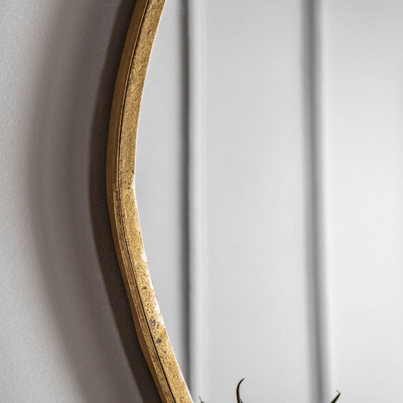 Gallery gold pebble mirror 70x90cm - British product