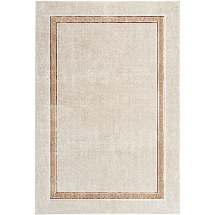 Nourison Glitz Cream Border rug available in three sizes, UK version