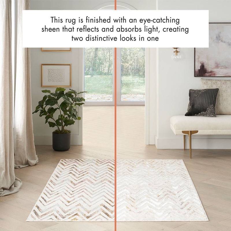 Nourison abstract shimmer runner rug 69 x 229 cm, UK version