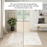 Nourison abstract shimmer runner rug 69 x 229 cm, UK version