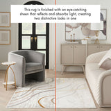 Nourison Glitz Ivory Multi runner rug 69x229cm, UK version
