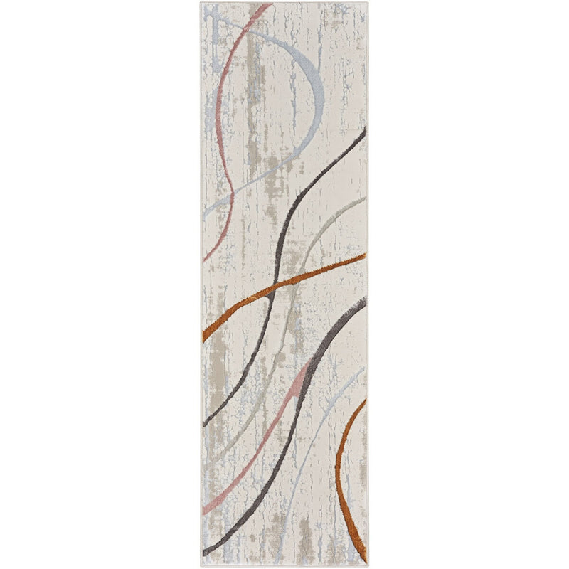 Nourison Glitz Ivory Multi runner rug 69x229cm, UK version