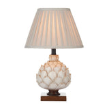 Layer artichoke cream table lamp with pleated shade, UK version