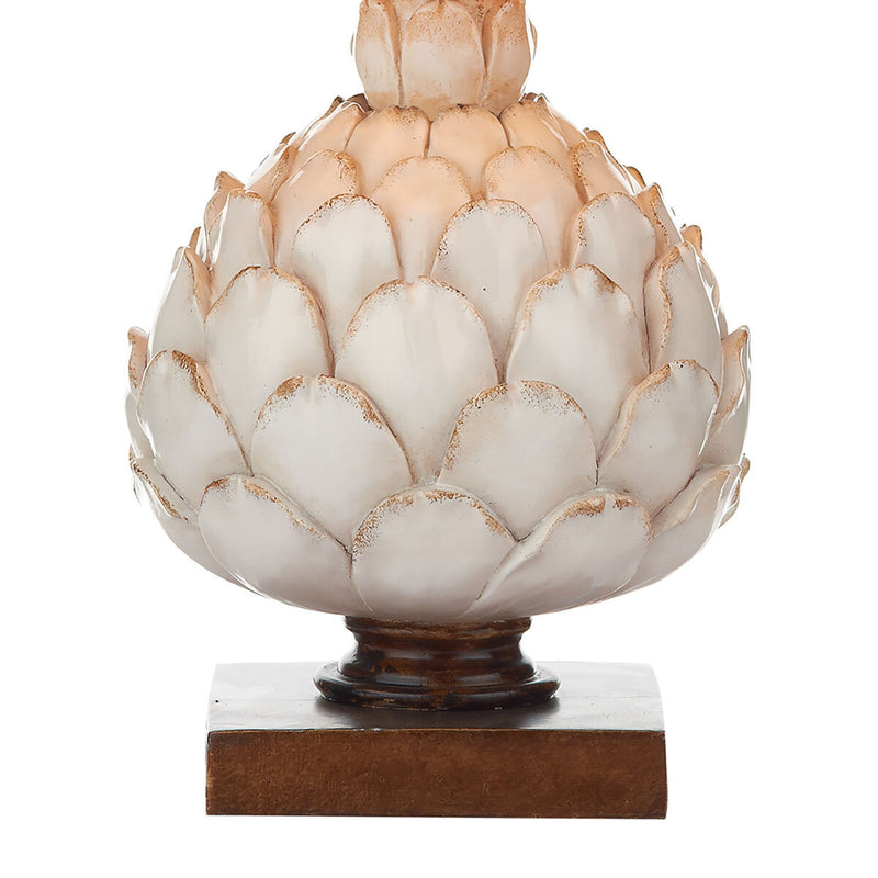 Layer artichoke cream table lamp with pleated shade, UK version