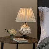 Layer artichoke cream table lamp with pleated shade, UK version