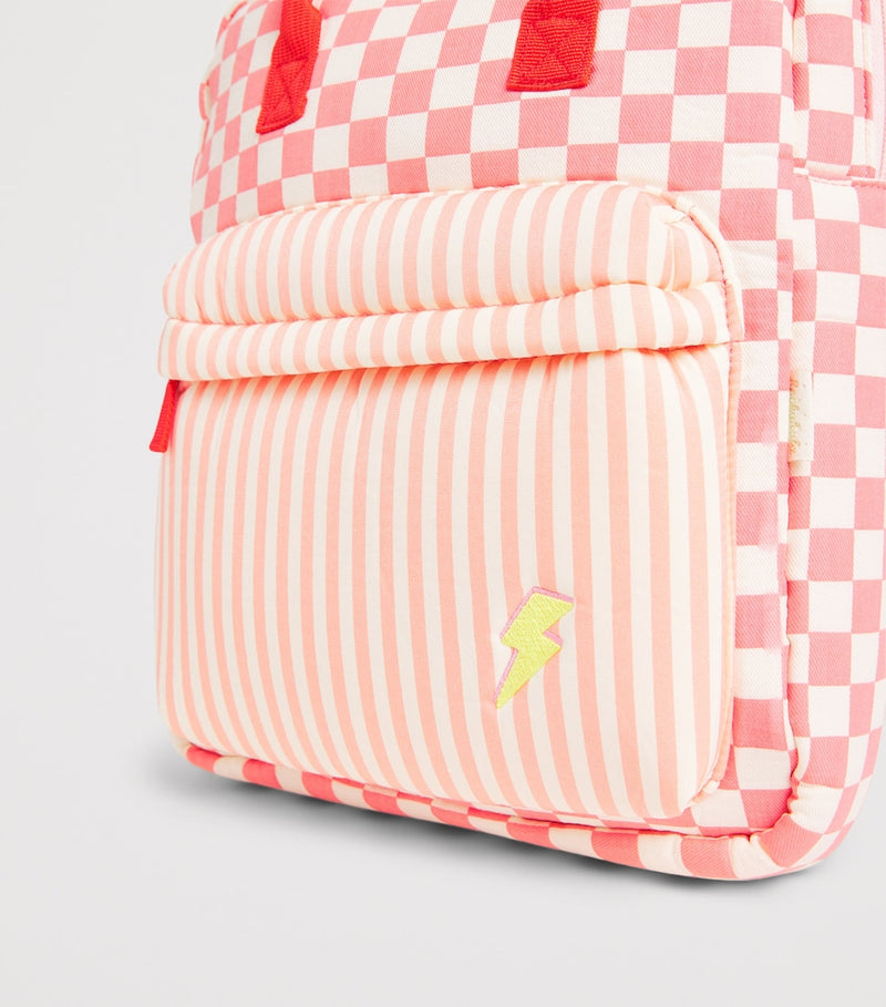Rockahula cotton-blend check backpack for kids, imported from the UK