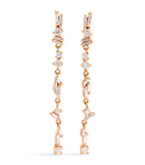 Harrods Suzanne Kalan Rose Gold and Diamond Classic Sparkler Drop Earrings- Buy online at McGrocer