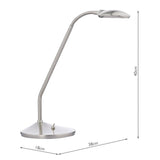 Wellington chrome LED task table lamp, imported from the UK