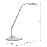 Wellington chrome LED task table lamp, imported from the UK