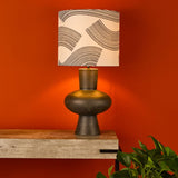 Miho black & bronze table lamp, imported from the UK