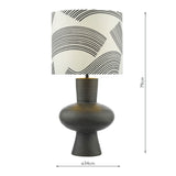 Miho black & bronze table lamp, imported from the UK
