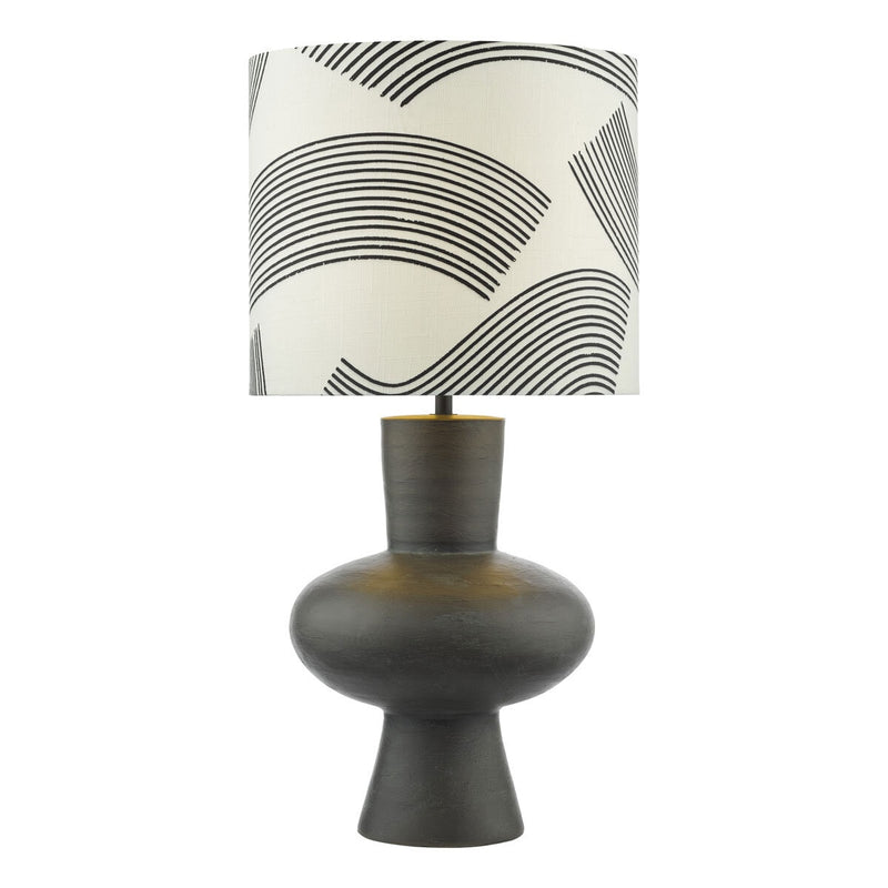 Miho black & bronze table lamp, imported from the UK