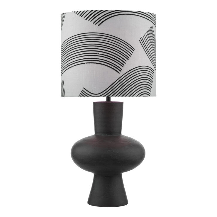 Miho black & bronze table lamp, imported from the UK