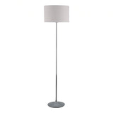 Polished chrome floor lamp with ivory shade - British product