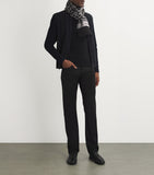 Giorgio Armani wool monogram jacquard scarf, UK version