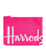 Harrods Harrods Large Cotton Logo Pouch- Buy online at McGrocer