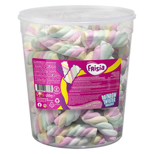 Rainbow Twister Mallows with Cream Vanilla Flavour in 680g Drum