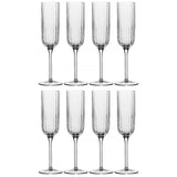 Luigi Bormioli Bach flute glasses 210ml 8 pack (British brand)
